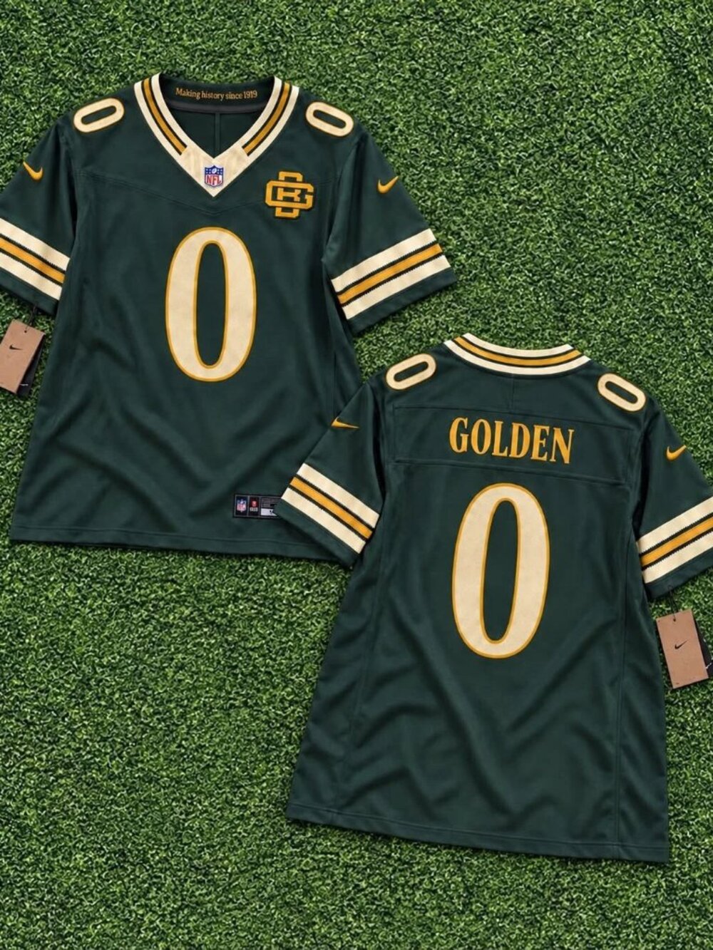 Matthew Golden Green Stitched Jersey Vapor